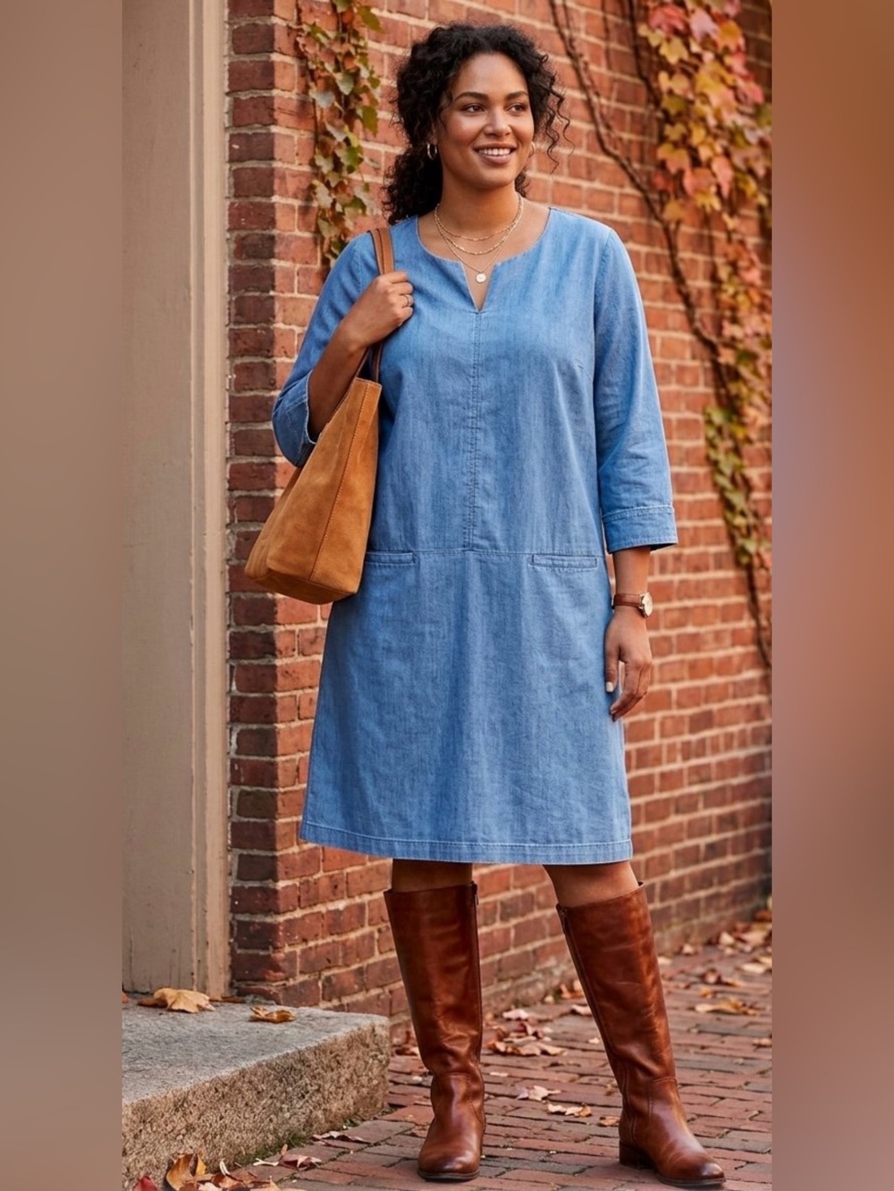 ✨ EUC J.Jill Denim Shift Dress - Size 18 Tall ✨